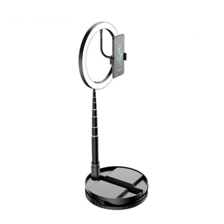 

Portable Collapsible Studio-Level Professional Fill Light Mobile Phone Bracket LED Ring Light(Black)