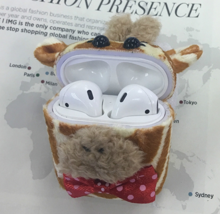 

For Apple AirPods 1/2 Generation Universal Fuzz Deer Bluetooth Headphone Protective Case