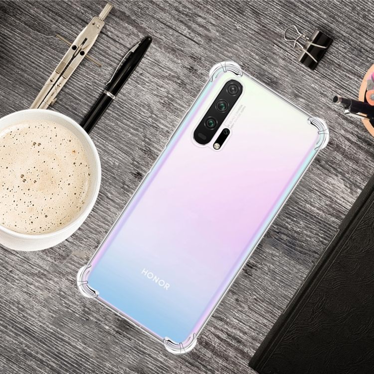 

For Huawei Honor 20 Four-Corner Anti-Drop Ultra-Thin Transparent TPU Phone Case(Transparent)