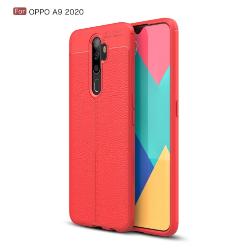 

For OPPO A9 2020 Litchi Texture TPU Shockproof Case(Red)