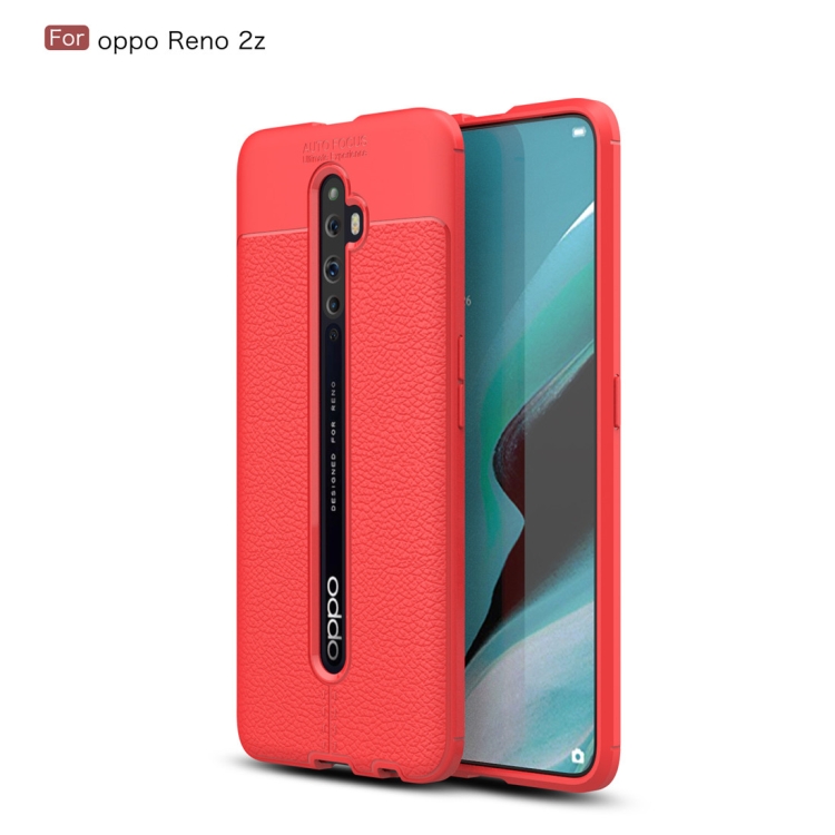 

For OPPO Reno2 Z Litchi Texture TPU Shockproof Case(Red)