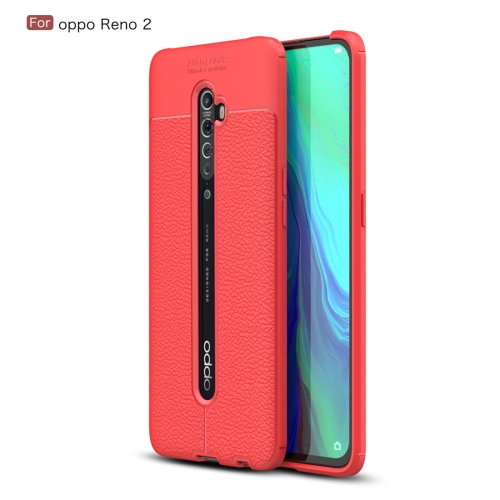 

For OPPO Reno 2 Litchi Texture TPU Shockproof Case(Red)