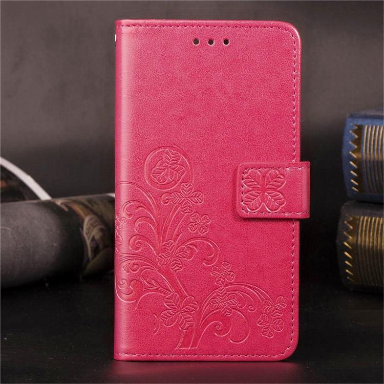 

For Huawei Mate 30 Lucky Clover Pressed Flowers Pattern Leather Case , with Holder & Card Slots & Wallet & Hand Strap(Rose)