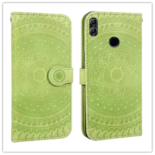 

For Huawei P30 Lite Pressed Printing Pattern Horizontal Flip PU Leather Case with Holder & Card Slots & Wallet & & Lanyard(Green)