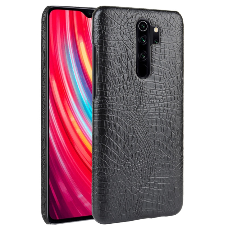 

For Xiaomi Redmi Note 8 Pro Shockproof Crocodile Texture PC + PU Case(Black)