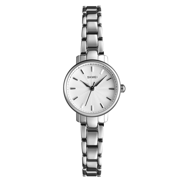 

Skmei 1410 Lady Quartz Watch European and American Fashion Watch Business Leisure Steel Belt Lady Watch(Silver)