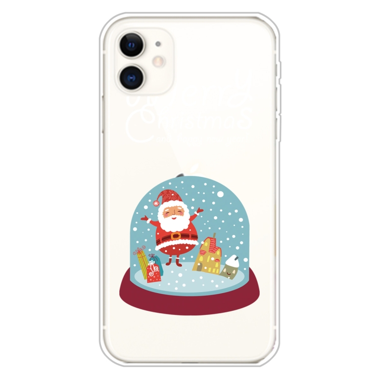 

For iPhone 11 Trendy Cute Christmas Patterned Case Clear TPU Cover Phone Cases(Crystal Ball)