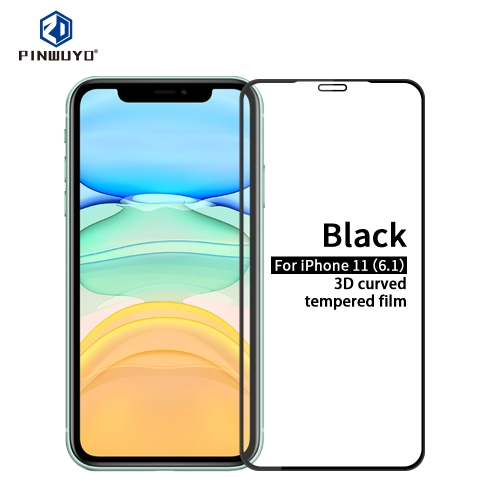 

For iPhone 11 PINWUYO 9H 3D Curved Tempered Glass Film(Black)