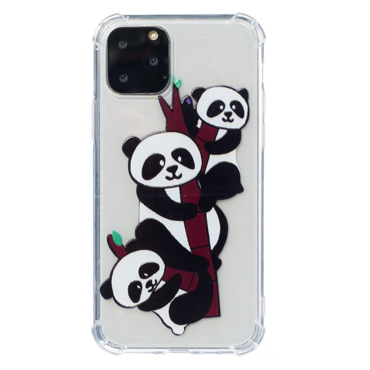 

For iPhone 11 Pro Anti-Drop Pattern TPU Phone Case(Three Pandas)