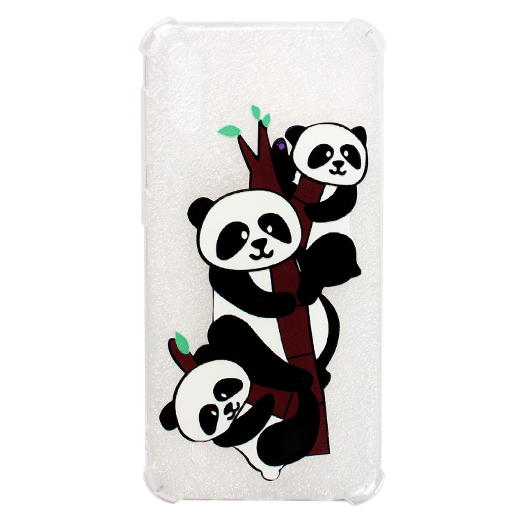 

For Galaxy A10 Anti-Drop Pattern TPU Phone Case(Three Pandas)