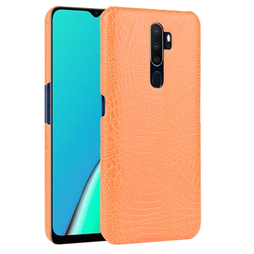 

For OPPO A9 2020 / A5 2020 / A11X Shockproof Crocodile Texture PC + PU Case(Orange)