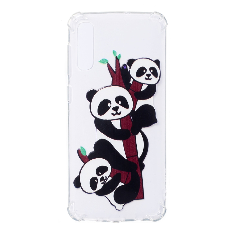 

For Galaxy A50 / A30s Anti-Drop Pattern TPU Phone Case(Three Pandas)