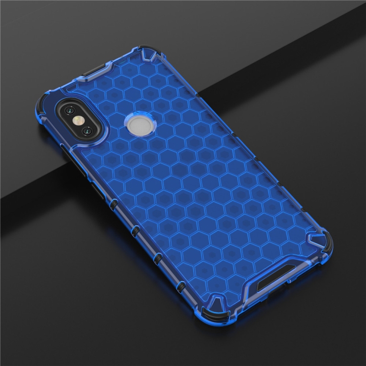 

For Galaxy A20s Shockproof Honeycomb PC + TPU Case(Blue)
