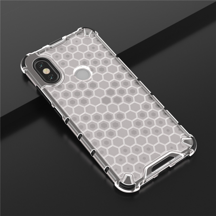 

For Galaxy A20s Shockproof Honeycomb PC + TPU Case(White)