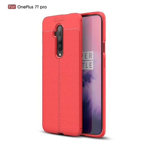 

For Oneplus 7T Pro Litchi Texture TPU Shockproof Case(Red)