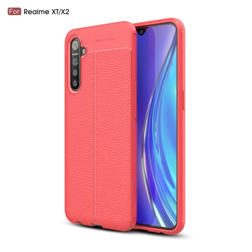 

For Realme XT Litchi Texture TPU Shockproof Case(Red)
