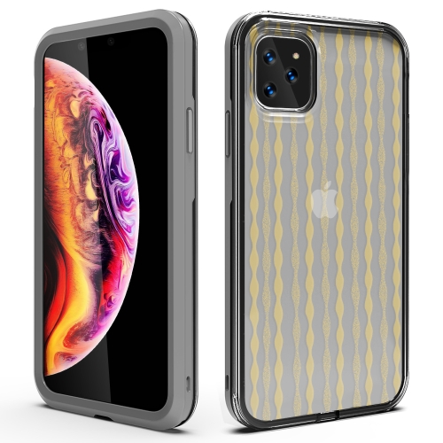 

For iPhone 11 2 in 1 TPU+PC Solid Color Combination Drop(Grey+Gold)