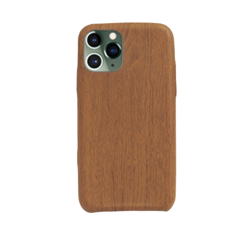 

For iPhone 11 (6.1) Wooden Mobile Phone Protective Case Mobile Phone Case Soft Shell(Brown)