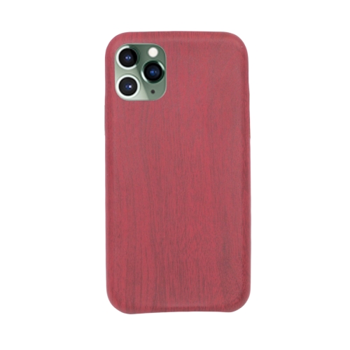 

For iPhone 11 (6.1) Wooden Mobile Phone Protective Case Mobile Phone Case Soft Shell(Red)