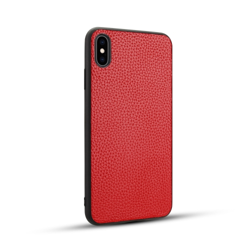 

For iPhone XS Litchi PU Leather Anti-falling TPU Protective Case(Red)