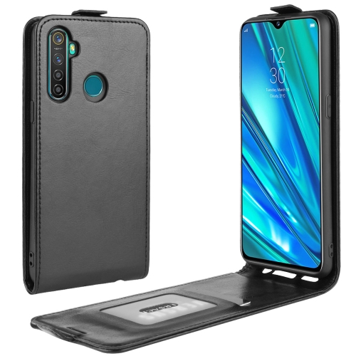 

For OPPO Realme 5 Pro / Realme Q Crazy Horse Vertical Flip Leather Protective Case(Black)