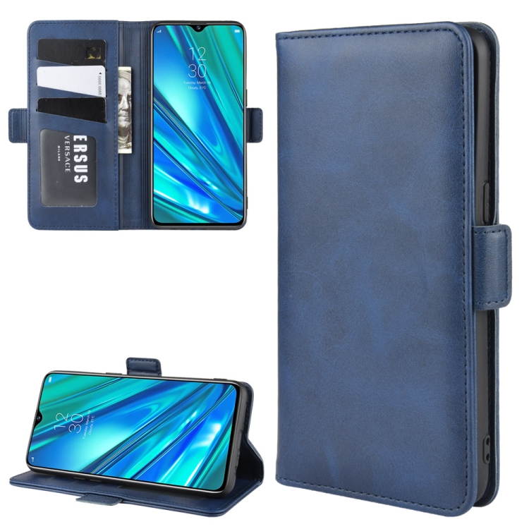 

For OPPO Realme 5 Pro / Realme Q Dual-side Magnetic Buckle Horizontal Flip Leather Case with Holder & Card Slots & Wallet & Photo Frame(Dark Blue)