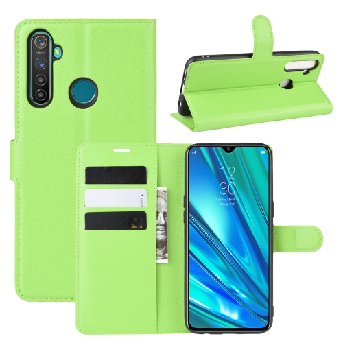 

For OPPO Realme 5 Pro / Realme Q Litchi Texture Horizontal Flip Leather Case with Wallet & Holder & Card Slots(Green)