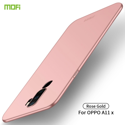 

For OPPO A11x MOFI Frosted PC Ultra-thin Hard Case(Rose gold)