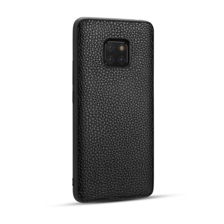 

For Huawei Mate20 Pro Lychee Grain Cortex Anti-falling TPU Mobile Phone Shell Protective Case(Black)