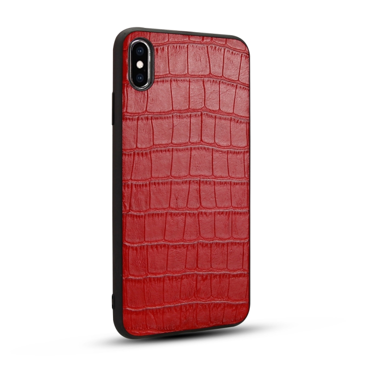 

For iPhone XS Max Crocodile Pattern TPU Shatter-resistant Mobile Phone Case(Red)