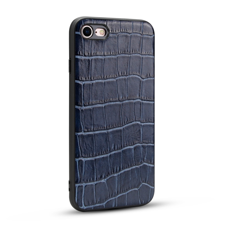 

For iPhone 8 / 7 Crocodile Pattern TPU Shatter-resistant Mobile Phone Case(Deep blue)