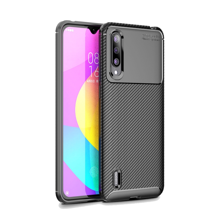 

For Xiaomi 9 Lite Carbon Fiber Texture Shockproof TPU Case(Black)