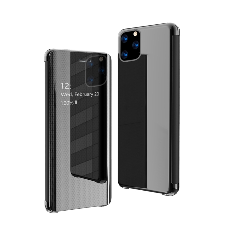 

For iPhone 11 Ultra-Thin Light Weight Grid Plated Mirror Phone Case(Black)