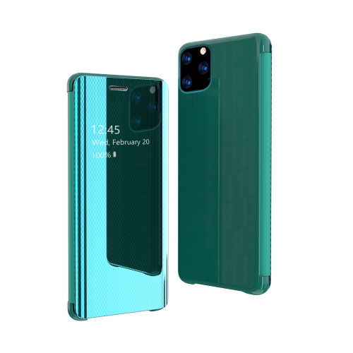

For iPhone 11 Pro Ultra-Thin Light Weight Grid Plated Mirror Phone Case(Green)