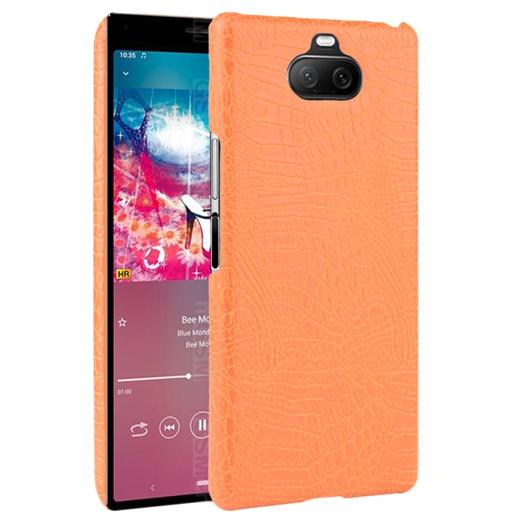 

For Sony Xperia 8 Shockproof Crocodile Texture PC + PU Case(Orange)