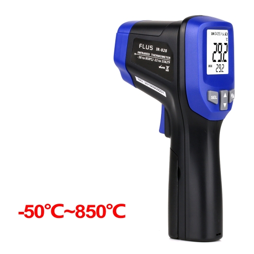 

FLUS IR-828 -30℃～850℃ Laser Infrared Thermometers Circle Laser Infrared Handheld Digital Electronic Outdoor Hygrometer Thermometer