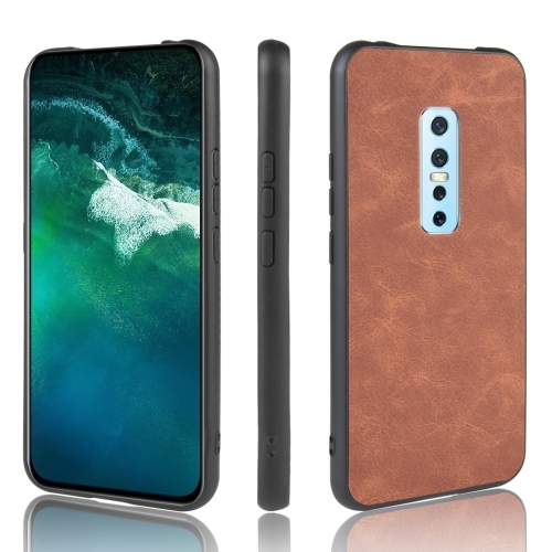 

For VIVO V17 Pro Shockproof Sheep Skin PC + PU + TPU Case(Brown)