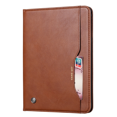 

For iPad 10.2 Knead Skin Texture Horizontal Flip Leather Case with Photo Frame & Holder & Card Slots & Wallet(Brown)
