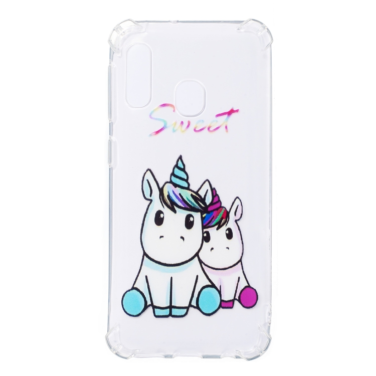 

For Galaxy A20e Oil Embossed Pattern Anti-Drop TPU Case(Sweet)