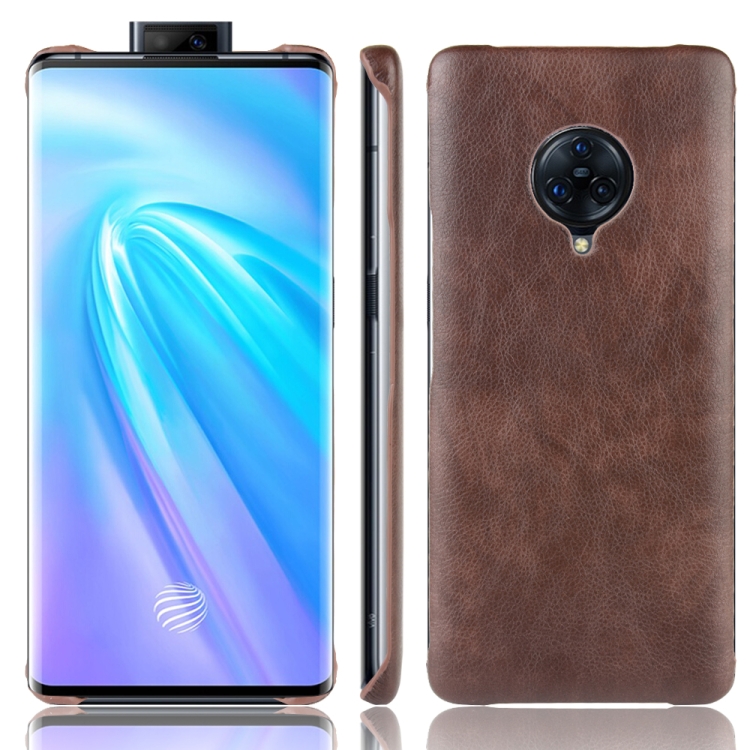 

For Vivo NEX 3 Shockproof Litchi Texture PC + PU Case(Brown)