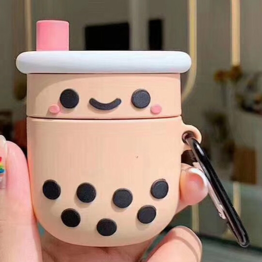 

For Apple AirPods 1/2 Generation Universal Pearl Milk Tea Bluetooth Headphone Protective Case