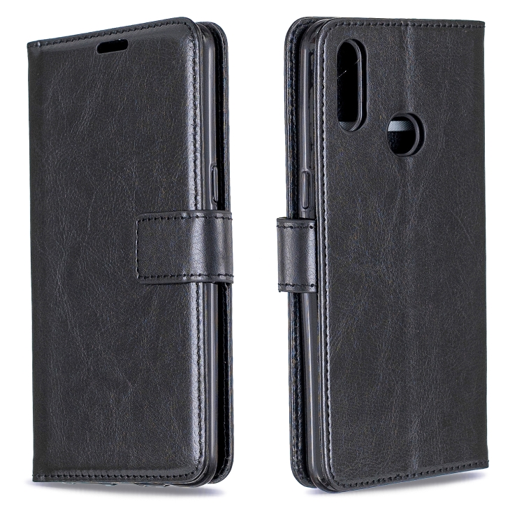 

For Galaxy A10s Crazy Horse Texture Horizontal Flip Leather Case with Holder & Card Slots & Wallet & Photo Frame(Black)