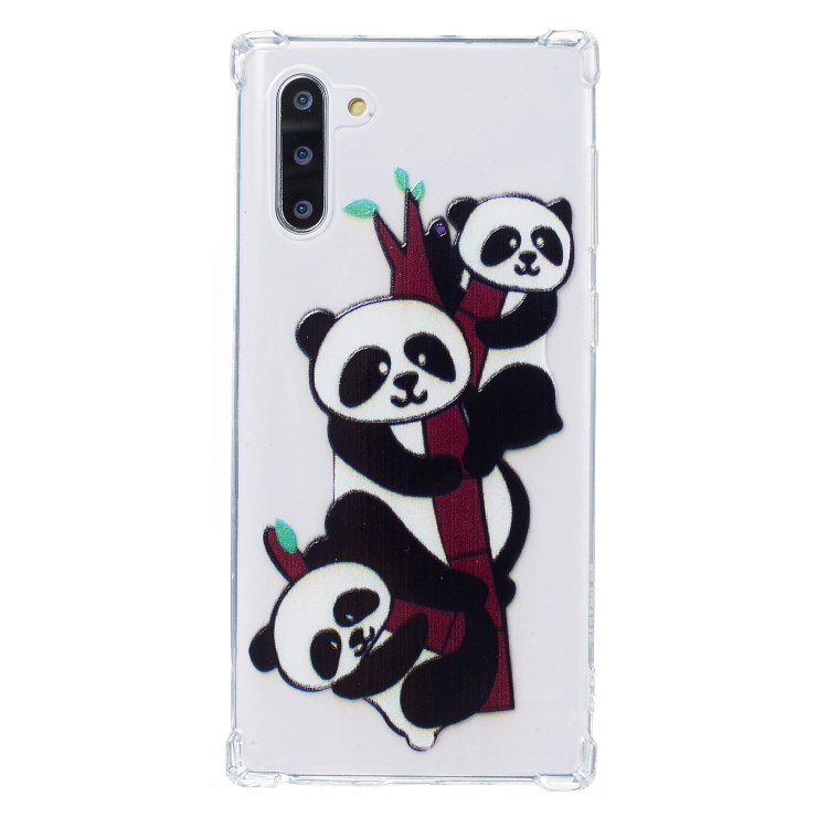 

For Galaxy Note 10 Oil Embossed Pattern Anti-Drop TPU Case(Three Pandas)