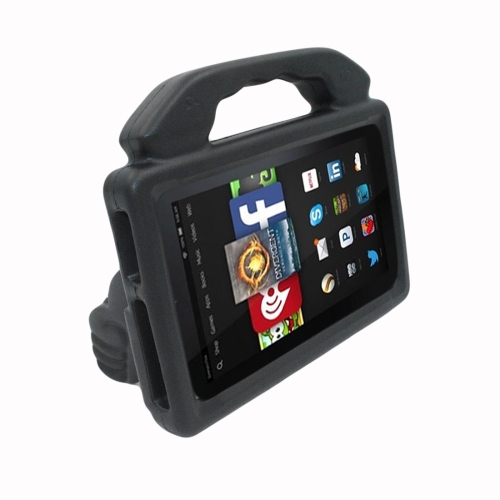 

For Kindle Fire HD 7 Shockproof EVA Thumb Stand Tablet Shell(Black)