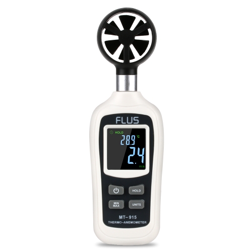 

FLUS MT-915 Portable Anemometer Thermometer Mini Wind Speed Gauge Meter Anemometro Windmeter LCD Display Digital Handheld Tester