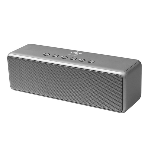 

NBY 5510 Wireless Speaker Portable Bluetooth Speaker Stereo Sound 10W Music Subwoofer Column, Support TF Card FM(Gray)