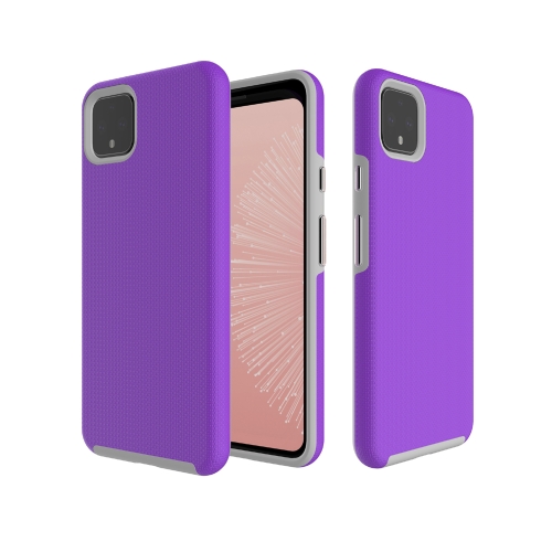 

For Google Pixel 4 Anti-slip Armor Texture TPU + PC Case(Purple)