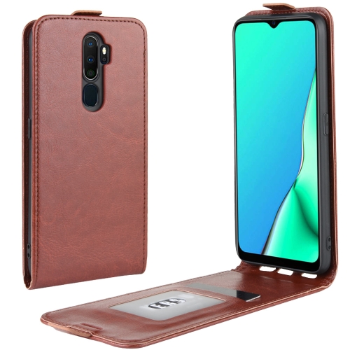 

For OPPO A9 (2020) Crazy Horse Vertical Flip Leather Protective Case(Brown)