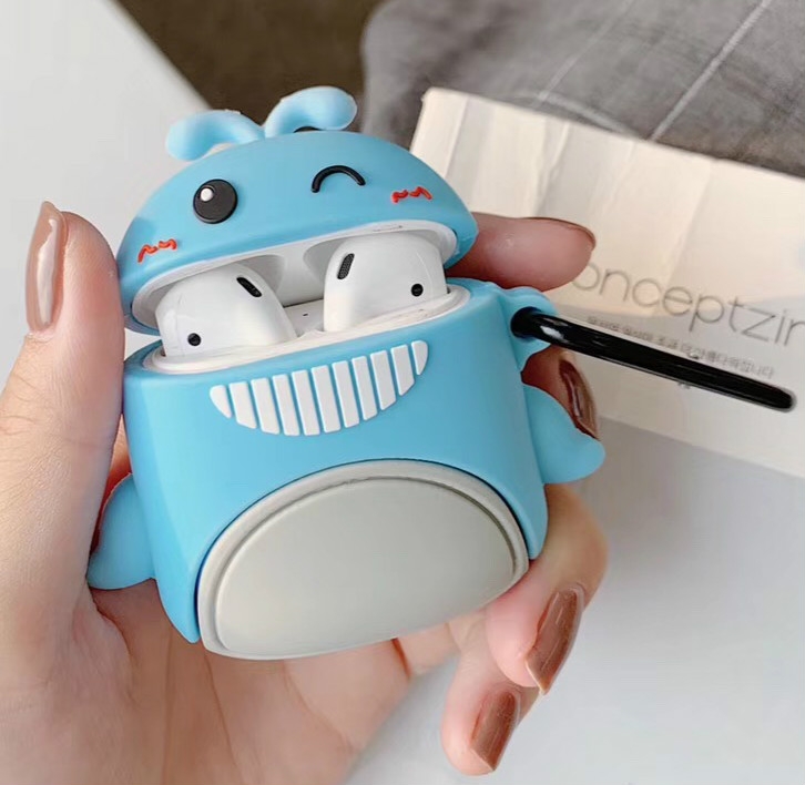 

For Apple AirPods 1/2 Generation Universal Blink Whale Bluetooth Headphone Protective Case