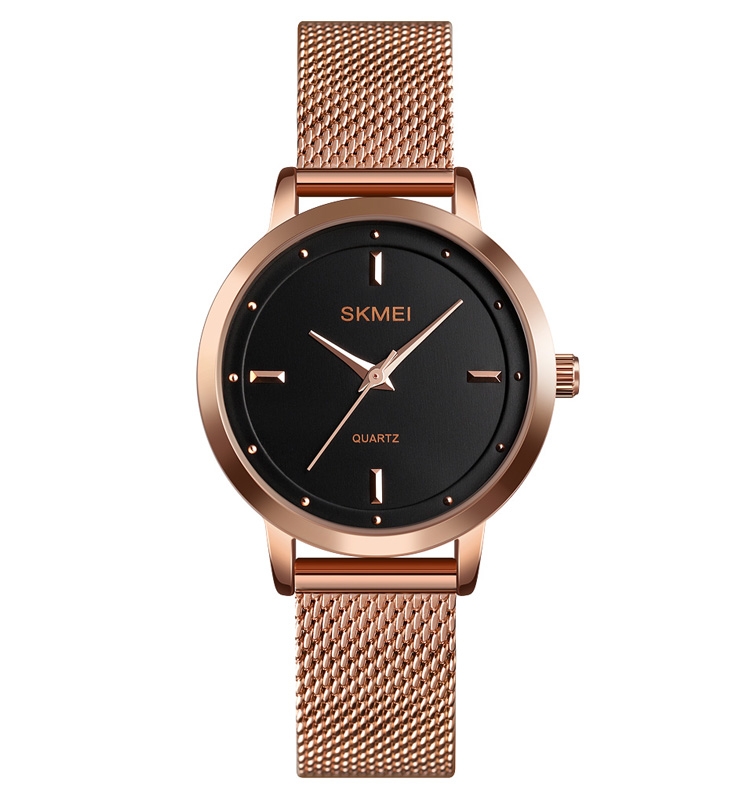 

SKMEI 1528 Simple Fashion Lady Watch Casual Netting Scale(Rose Gold)